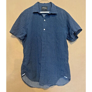 Bonobos L Slim Fit Short Sleeve Shirt Mens Large Blue